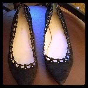 Ivanka Trump black suede flats